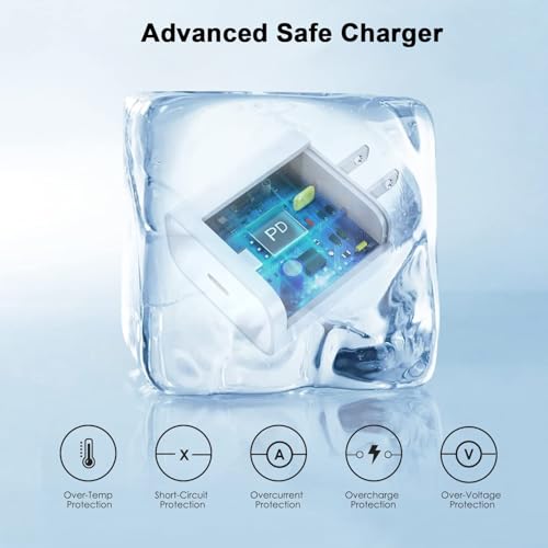 iPhone 17/16 Fast Charger Block,40W Dynamic Fast Charger Plug with 60W Max - color: White-One Port