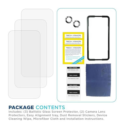 Tech Armor Screen Protector for iPhone 15 Plus, Ballistic Glass, 3-Pack - size: iPhone 15 Plus-6.7 Inch