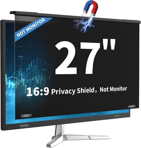 Magnetic 27 Inch Hanging Computer Privacy Screen for 16:9 Monitors