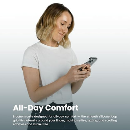 Magnetic Silicone Phone Grip Loop Holder for MagSafe iPhone Case - color: Midnight