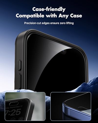 UNBREAKcable Privacy Screen Protector for iPhone 16, 2-Pack - size: iPhone 16