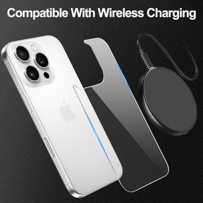 [3 Pack] Screen Protector for iPhone 16 Pro Max - Front and Back Tempered Glass Protective Film (6.9")