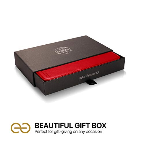 Dreem Fibonacci 2-in-1 Wallet Case for Apple iPhone SE 3 (2022), SE 2, & 8/7 - Luxury Vegan Leather, Magnetic Detachable Shockproof Phone Case, RFID Card Protection, 2-Way Flip Stand - Red - color: Red, size: iPhone SE 3 (2022), SE 2, & 8/7