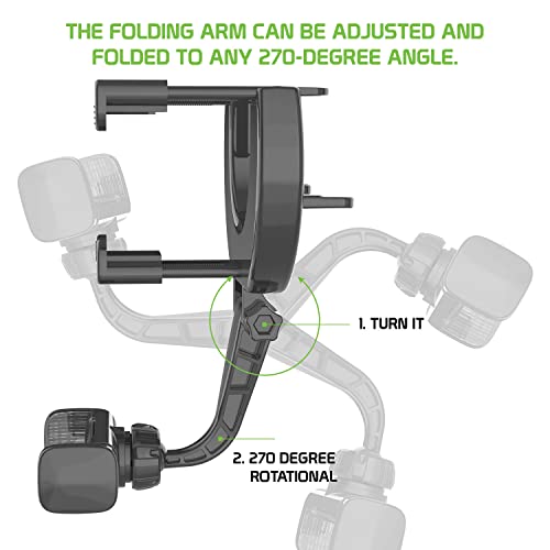 Cellet Vehicle Rear View Mirror Phone Holder Mount Universal Smartphone Cradle Compatible to iPhone 14 Pro Max Mini SE 13 12 11 XR XS Galaxy Z Flip Z Fold S22 S21 S20 S10 Google Map GPS Navigation - style: Style 3