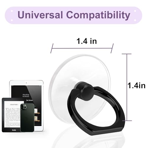 4 Pack Jsoerpay Cell Phone Ring Holder, 2 Silver+2 Black - color: Silver 2+Black 2