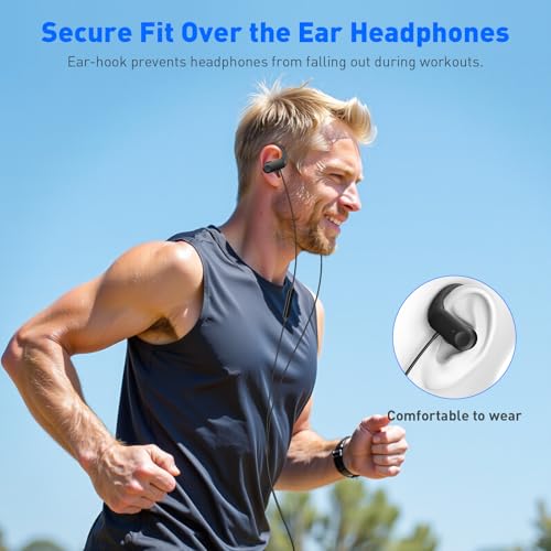 3.5mm Wired Earbuds with Jack Plug in Anti-Drop Over-Ear Hooks Headphones