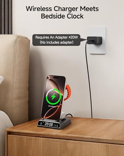 3 in 1 Wireless Charger for iPhone 8-18, Apple Watch Ultra 4/12, AirPods