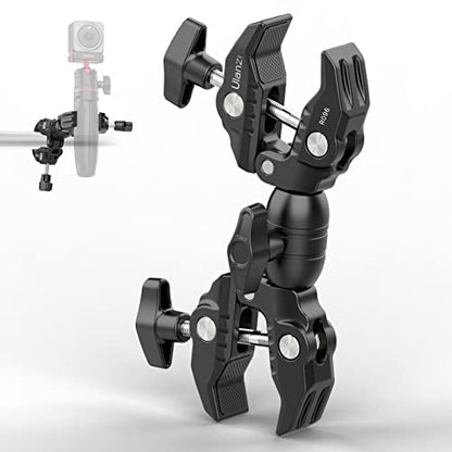ULANZI Super Clamp Double Camera Clamp, R096 Crab Plier Clip Bracket Mount