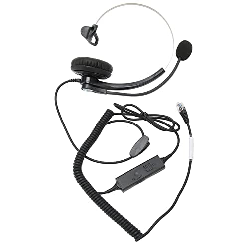 One Ear Wired Headset with Noise Cancelling for Crystal Clear HD Calls in Call Center Office (Crystal Connector) - size: Kristallverbinder