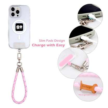 Phone Lanyard with Wallet Bag Crossbody and 2 Tether Tabs, Adjustable and Detachable Phone Strap for Phones, Multifunctional Cell Phone Neck and Hand Lanyard for Travel Essentials (Pink) - color: Pink