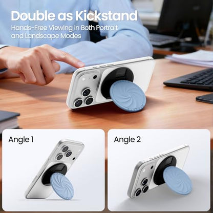 ORNARTO Vortuxe for MagSafe Phone Grip with Kickstand, Sky Whisper - color: Sky Whisper