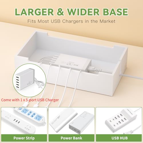 Pezin Hulin Multi Devices Charging Station - Natural +White - color: Natural+White