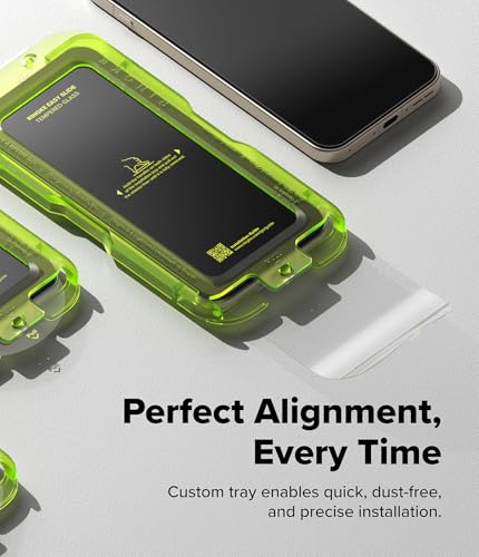 Ringke for OnePlus 15 Screen Protector [Easy Slide, 2 Pack] | Easy Installation with Alignment Tool, Case Friendly Premium 9H Hardness Tempered Glass