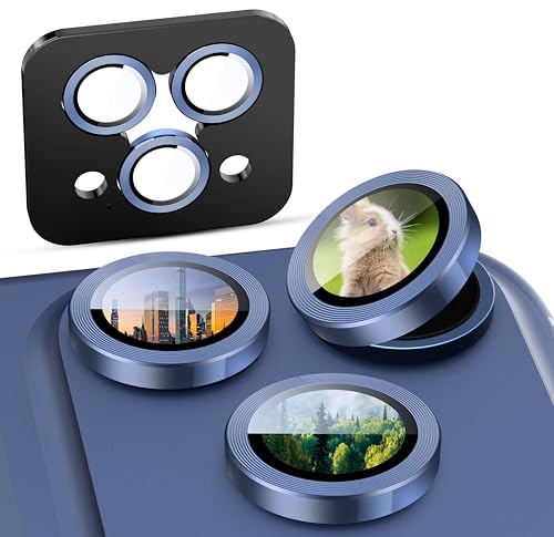 Suoman 2-Pack for iPhone 17 Pro / 17 Pro Max Camera Lens Protector - Blue - color: Dark Blue