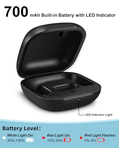 Charging Case Replacement for Powerbeats Pro: Beats Earbuds Charger Case with Bluetooth Pairing Sync Button, 700mAh Battery, Earbuds Not Included - color: Powerbeats Pro 1 Black