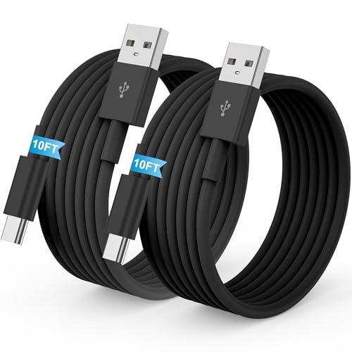 LDHTY CarPlay Charging Long Cable, USB A to USB C Cable, 2-Pack 10FT, Black - color: Black, size: 10ft+10ft