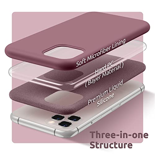 SURPHY Compatible with iPhone 11 Pro Max Case 6.5 inches, Thickened Liquid Silicone Phone Case (with Microfiber Lining) for iPhone 11 Pro Max 2019, Lilac Purple - color: Lilac Purple