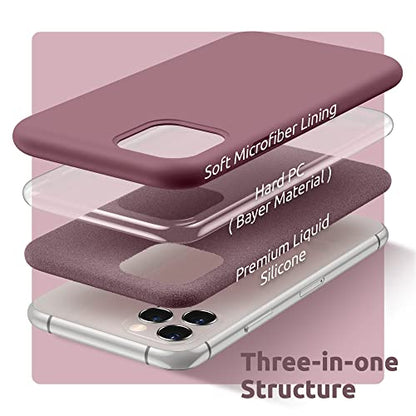 SURPHY Compatible with iPhone 11 Pro Max Case 6.5 inches, Thickened Liquid Silicone Phone Case (with Microfiber Lining) for iPhone 11 Pro Max 2019, Lilac Purple - color: Lilac Purple