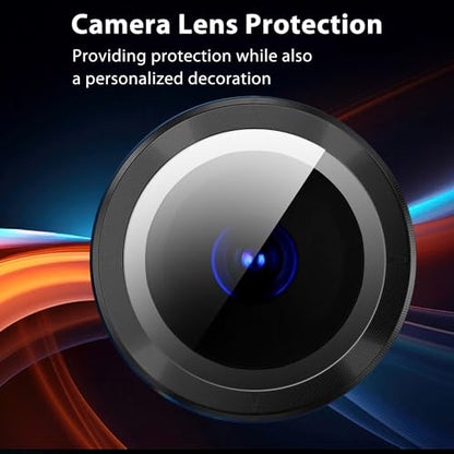 Zeking (2 Set) for Samsung Galaxy S25 Ultra 5G Camera Lens Protector, Scratch-Resistant HD Clarity Ultra-Thin 9H Tempered Glass with Aluminum Edging, Individual Metal Lens Cover (Black) - color: Black