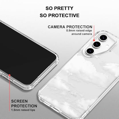 MOSNOVO Case for Samsung Galaxy S24 FE, [Buffertech 6.6ft Military-Grade Drop Protection] [Anti Peel Off Tech] Clear TPU Bumper Phone Case Cover Design - Cloud - color: Clear - Cloud, size: Samsung Galaxy S24 FE