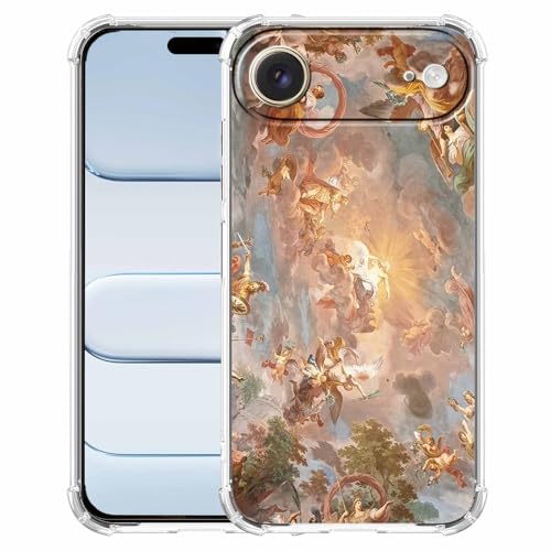Case for iPhone Air with Renaissance Art Design,Cute Angel God Greek Mythology Painting,Clear Soft TPU Bumper Phone Cover,6.5"(Mythology,17Air) - color: Mythology, size: iPhone Air