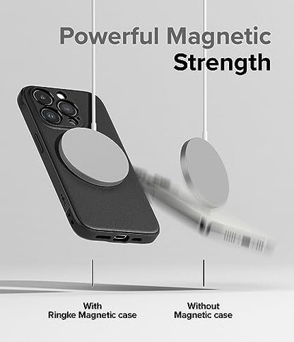 Ringke Onyx for iPhone 15 Pro Case, [Compatible with MagSafe] Oil & Dirt Resistant, Individual Lens Covers for Cameras, Non-Slip Enhanced Grip Lightweight Cover - Magnetic Black | Compatible with MagSafe, Anti-Fingerprint Texture, Slim & Lightweight Desig