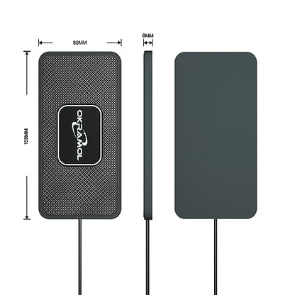Wireless Charger for Car, Wireless Fast Charging Pad, Charging Station for Multiple Devices, Adapter for AirPods iPhone16/15/14/13/12 Pro/Android Samsung S20 S21 S22 S23 (1 Meter Cable)