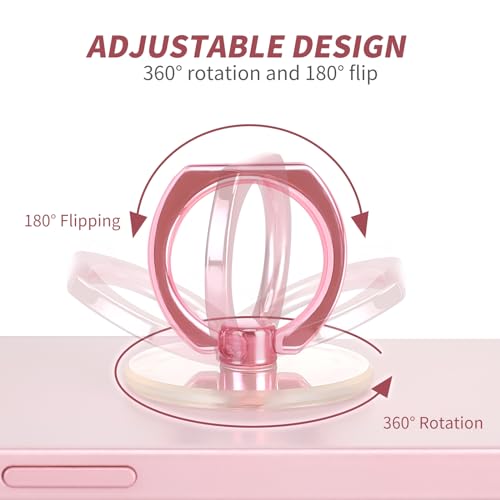 2 Pack Jsoerpay Pink Clear Phone Ring Holder - color: Pink 2