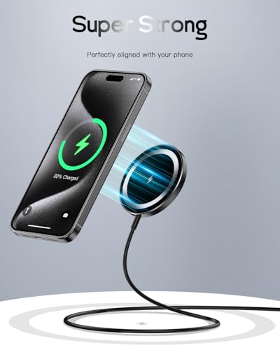 for Mag-Safe Charger, Magnetic Wireless Charger, Black - color: Black