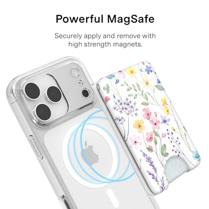 VELVET CAVIAR compatible with MagSafe Wallet - Magnetic Card Holder - color: Enchanted Floral