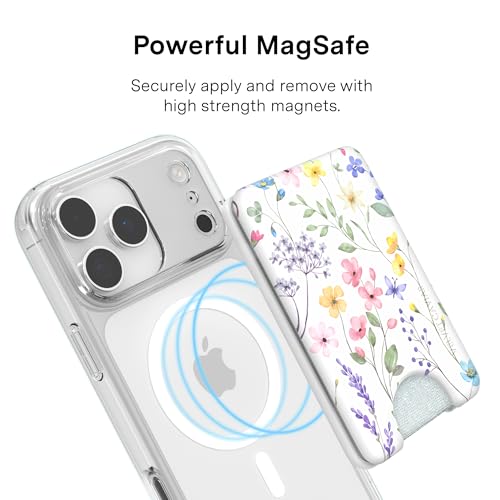 VELVET CAVIAR compatible with MagSafe Wallet - Magnetic Card Holder - color: Enchanted Floral
