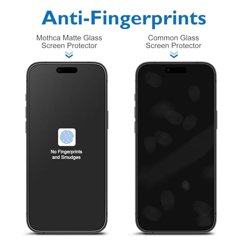 Mothca 2 Pack Matte Glass Full Coverage Screen Protector for iPhone Air 6.5-inch, Anti-Glare Anti-Fingerprint Black Edge Tempered Glass Film with Easy Installation Tool, Smooth as Silk - size: iPhone Air-6.5 Inch