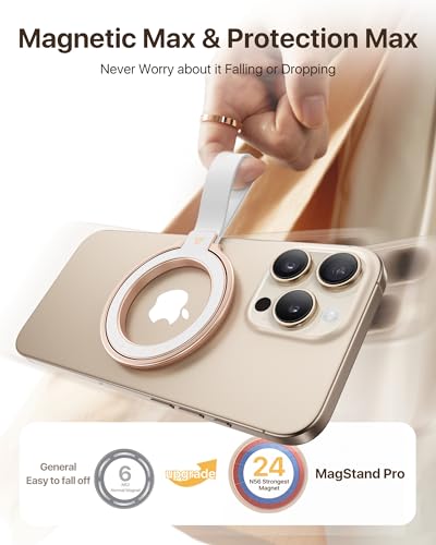 andobil [2026 Unrivaled Stability] Magnetic Phone Grip Holder for MagSafe - color: Rose Gold