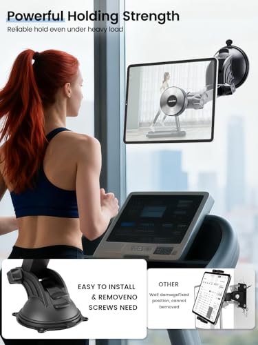 OHLPRO Magnetic Tablet Holder for Car Dashboard & Windshield, Adjustable Suction Cup Mount with Extendable Arm, 360° Rotation, Washable Base, Compatible with iPad, for Magsafe iPhones, Tablets - size: for 4.7-12'' Tablet