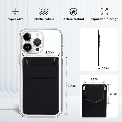 2PCS Phone Wallet Stick on,Card Holder for Phone Case,Phone Card Holder