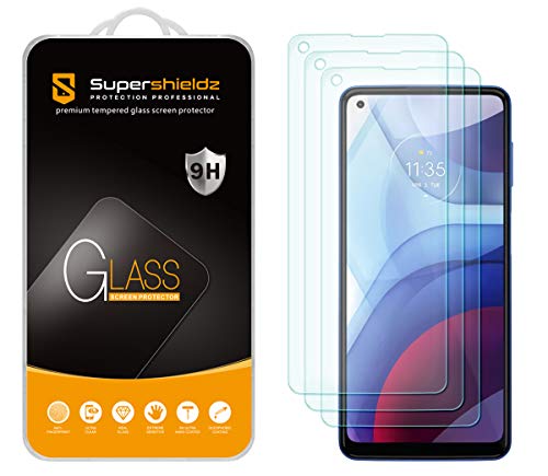 Supershieldz (3 Pack) Designed for Motorola Moto G Power (2021) Tempered Glass Screen Protector, Anti Scratch, Bubble Free
