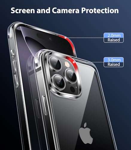 Mkeke for iPhone 16 Pro Case Clear [Not-Yellowing] [Military-Grade Drop Protection] Shockproof Protective Clear iPhone 16 Pro Case Phone Bumper for Apple 6.3 inch 2024 - size: for iPhone 16 Pro Case 6.3"