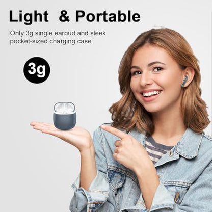 Wireless Earbuds, Bluetooth 5.4 Headphones in Ear with Noise Cancelling Mic - color: Dark Gray