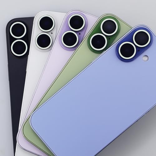 BONVAN for iPhone 17 Camera Lens Protector Glow in the Dark Tempered Glass Screen Accessories Luminous Lens Cover (2PCS) (White) - color: White