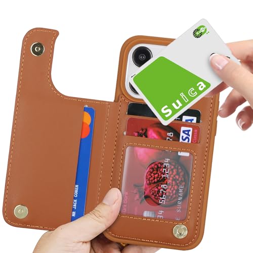 iCoverCase Compatible with iPhone 13 Pro Max Phone Case with Card Holder, Wallet Case for Women Men RFID Blocking PU Leather Protective Case 6.7 Inch (Light Brown) - color: Light Brown