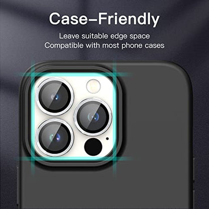 JETech Camera Lens Protector for iPhone 13 Pro Max/13 Pro, Silver, 1 Set - color: Silver