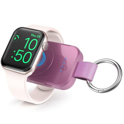 i.VALUX Portable Charger for Apple Watch, Wireless Magnetic iWatch Charger - color: Purple