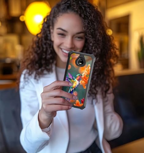 for Schok Volt Sv67q Sv67332 Case with Screen Protector, Military Grade Drop Protection, Dual Layer Hybrid Shockproof Protection TPU Phone Case for Schok Volt Sv67q, Hummingbird - color: Hummingbird