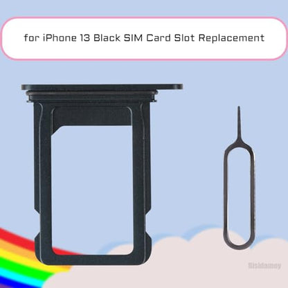for iPhone 13 Black Single SIM Card Tray Slot Replacement