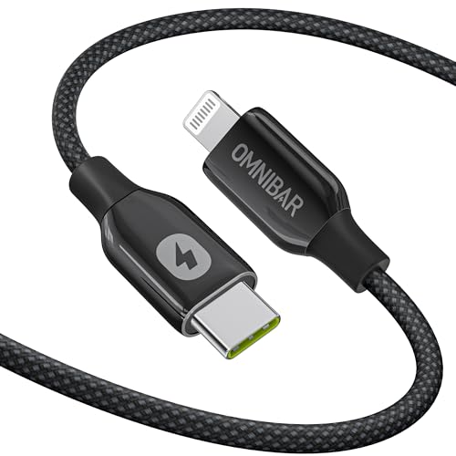 USB C to Lightning Cable 6FT, MFi Certified iPhone Charger Cord - color: C to L Braided Black
