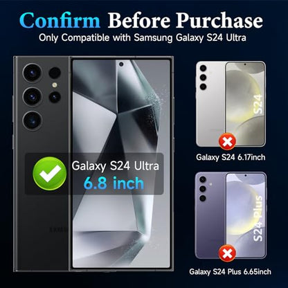 LYWHL 2 Pack for Samsung Galaxy S24 Ultra Privacy Screen Protector, Anti-Spy Flexible Hydrogel Film, Sensitive Touch & Fingerprint Unlock, Durable Anti-Scratch Shock-Resistant Full Coverage - size: Samsung Galaxy S24 Ultra