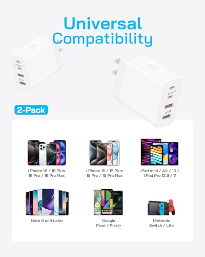 45W USB C Charger Block Multiport Adapter Fast Charging