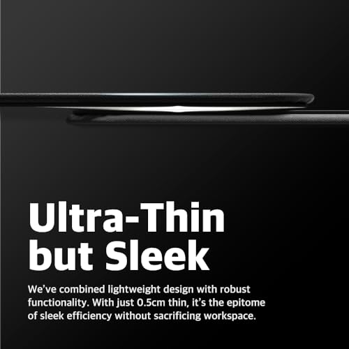 POUT H3 Wireless Charging Mouse Pad – Qi-Enabled Fast Charger Built into Sleek Desk Mat, Compatible with Phones, Earbuds & More(Dust Gray) - color: Dust Gray, size: BASE