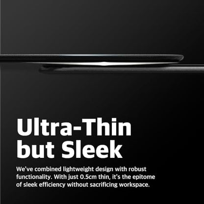 POUT H3 Wireless Charging Mouse Pad – Qi-Enabled Fast Charger Built into Sleek Desk Mat, Compatible with Phones, Earbuds & More(Dust Gray) - color: Dust Gray, size: BASE