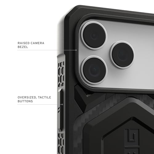 URBAN ARMOR GEAR UAG Designed for iPhone 17 Pro Max Case Monarch Pro - Compatible with MagSafe Military Grade Protective Cover, Carbon Fiber - color: Monarch Pro - Carbon Fiber